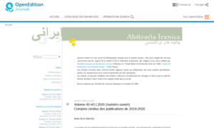 Abstractairanica.revues.org thumbnail