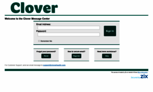 Cloverhealth.zixportal.com thumbnail