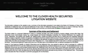 Cloverhealthsecuritieslitigation.com thumbnail
