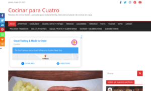Cocinarparacuatro.com thumbnail
