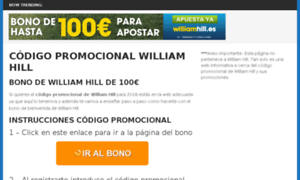 Codigopromocionalwilliamhill.net thumbnail