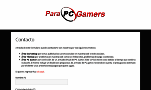 Contacto.parapcgamers.com thumbnail