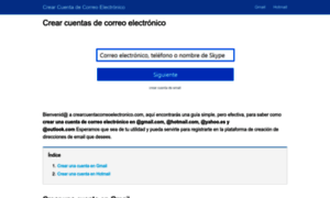 Crearcuentacorreoelectronico.com thumbnail