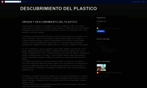 Descubrimientodelplastico.blogspot.com thumbnail