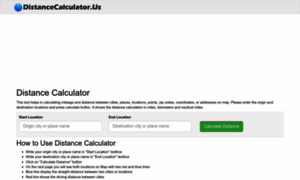 Distancecalculator.us thumbnail