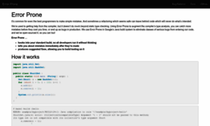 Errorprone.info thumbnail