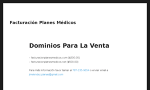 Facturacionplanesmedicos.com thumbnail