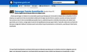 Fuente-avantgarde.programas-gratis.net thumbnail