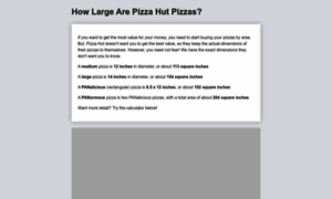 Howlargearepizzahutpizzas.com thumbnail