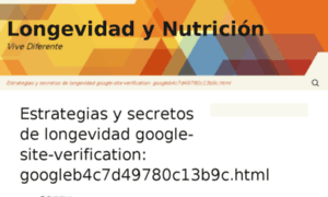 Longevidadynutricion.info thumbnail