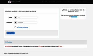 Matricula.utp.ac.pa thumbnail