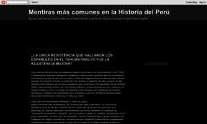 Mentirasmascomunesenlahistoriadelperu.blogspot.com thumbnail