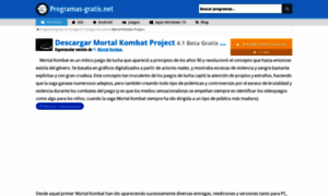 Mortal-kombat-project.programas-gratis.net thumbnail