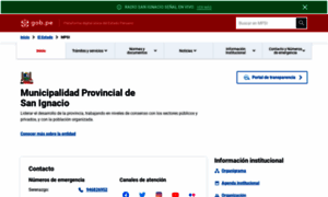 Munisanignacio.gob.pe thumbnail