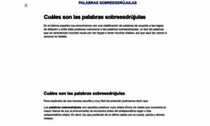 Palabrassobreesdrujulas.com thumbnail