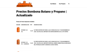 Preciobombonabutano.es thumbnail