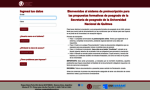 Preinscripcionpgd.uvq.edu.ar thumbnail