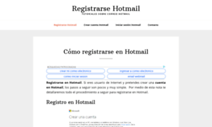 Registrarsehotmailcorreo.com thumbnail