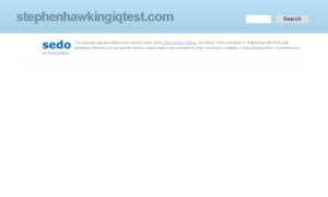 Stephenhawkingiqtest.com thumbnail