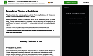Terminosycondicionesdeusoejemplo.com thumbnail