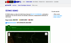 Ultimosismo.igp.gob.pe thumbnail