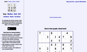 Websudoku.com thumbnail